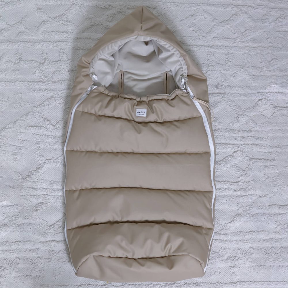 Waterproof winter sleeping bag with a muff - Gajka