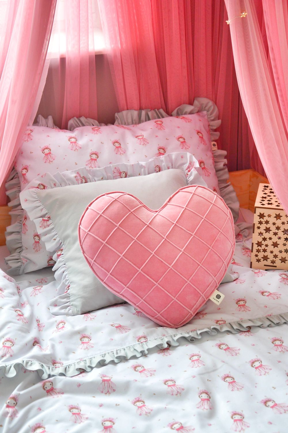 Quilted heart pillow - Gajka